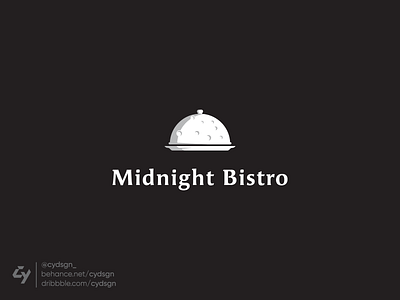 Midnight Bistro Logo Design brand brand identity branding company logo corporate logo creative logo logo design logo ideas logo inspiration logo inspire logo professional midnight logo moon logo restaurant logo