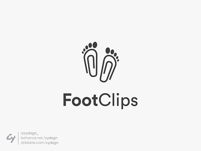 Foot Clip Logo Design brand brand identity branding clips logo dual meaning logo foot logo logo design logo ideas logo identity logo inspiration logo inspire logo professional simple logo smart logo