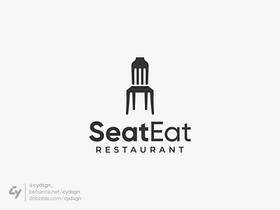 Seat Eat Logo Design brand identity chair logo corporate graphic design logo design modern logo seat logo simple logo