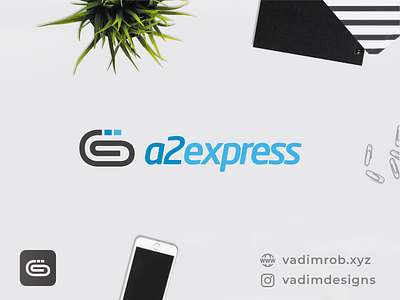 a2express Logo affinity designer agency branding design graphic logo logo design marketing pixelmator pro vector visual identity