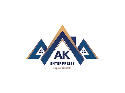 AK Enterprises Logo affinity designer agency branding design graphic logo logo design marketing pixelmator pro vector visual identity