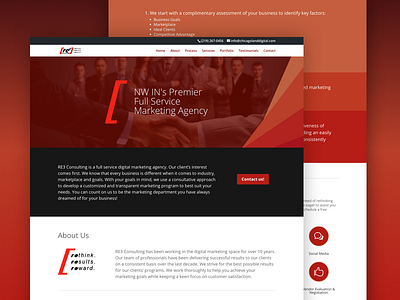 re3 Consulting Website agency design graphic marketing pixelmator red sales services sketch web website