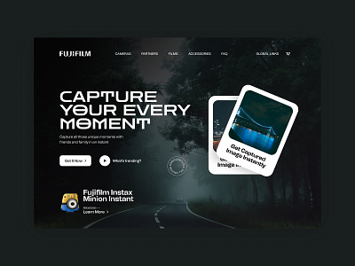 Fujifilm Instax Landing Page camera ui design ecommerce ui homepage instax camera landing page landing page design photography ui ui ui design