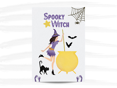 HALLOWEEN SPOOKY WITCH WATERCOLOR costume party halloween card halloween clip art halloween watercolor vector happy halloween invitation spooky witch