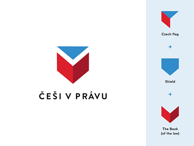CI for Češi v právu (Czechs in law) corporate identity logo