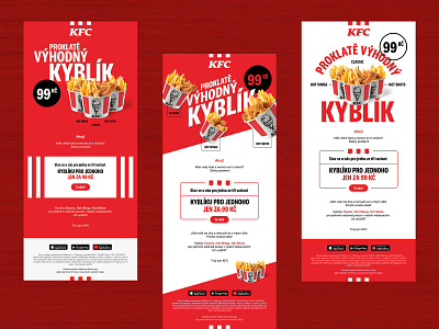 KFC newsletters art direction kfc newsletter
