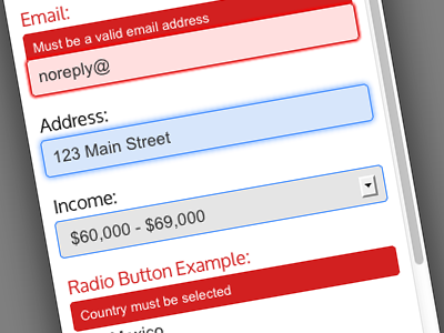Responsive Sign Up Form - Red, White and Blue