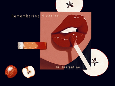 Remembering nicotine in quarantine poster illustration