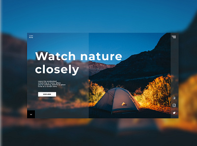 The first page/ Camping branding design ui ux web website