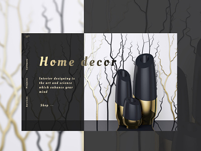 The first screen/ Home decor design ui uidesign uiinspiration ux web webdesign website website design
