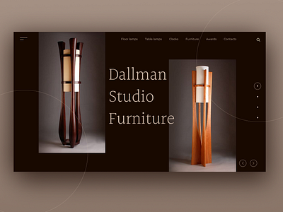Furniture studio website design ui uidesign uiinspiration ux web webdesign website website design