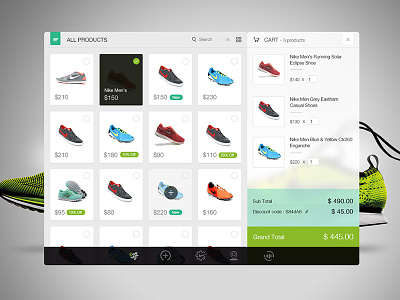 Nike App! app design cart icons ipad nike shoes ui design user interface ux