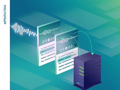 ezMedicribes server sound sound to data sound wave transcript transfer sound