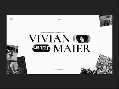 Vivian Maier Tribute design figma portfolio ui web design