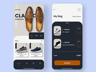 Footwear Shopping App UI