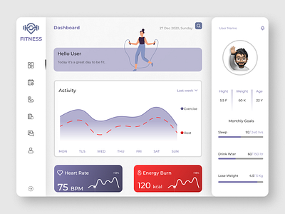 Fitness Website Landing page UI