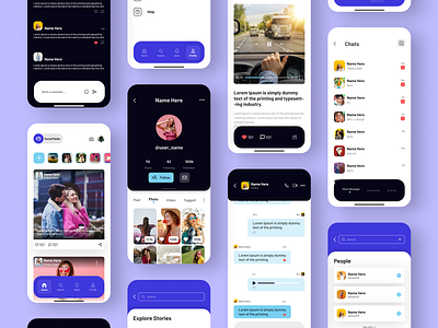 Social Media APP by Sahil Mehra on Dribbble