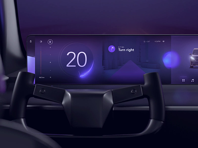 HMI of Tomorrow 3d automotive cluster motion motion graphics ui