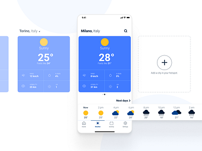 Weather concept app ui ux weather weather app weather forecast weather icon