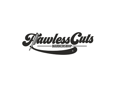 Flawless Cuts Barbershop logo ux