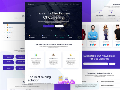 Cryptonio - Cryptocurrency Landing Page HTML Template