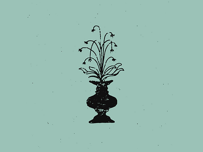 Vase distress illustration vintage