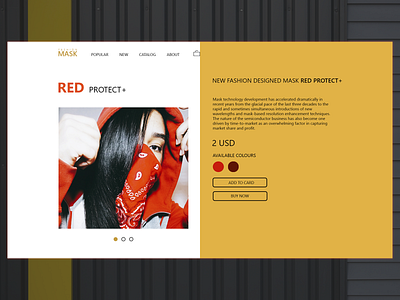 Fashion Design Mask branding clean ui design flat lettering mask minimalistic typography ui ux web webdesign website