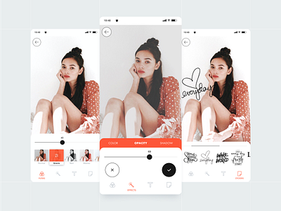 Mobile app - Photo editor app clean interface minimal minimalism mobile mobile app ui