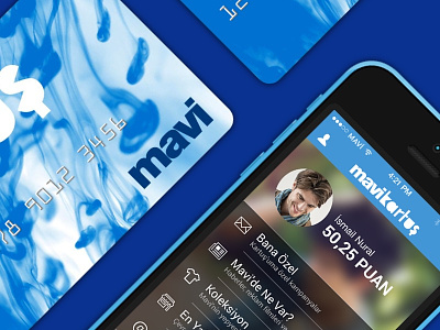 Mavi Kartus blue card ios app iphone loyalty app mobile app