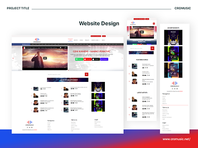 Cromusic - Web UI/UX design branding design illustration logo ui ux web web design web develpment web layout