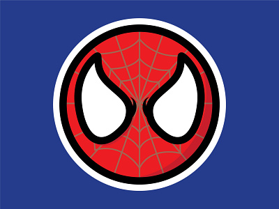 Sticker Spiderman branding design flat design heroes illustration illustrator logo minimal typography vector