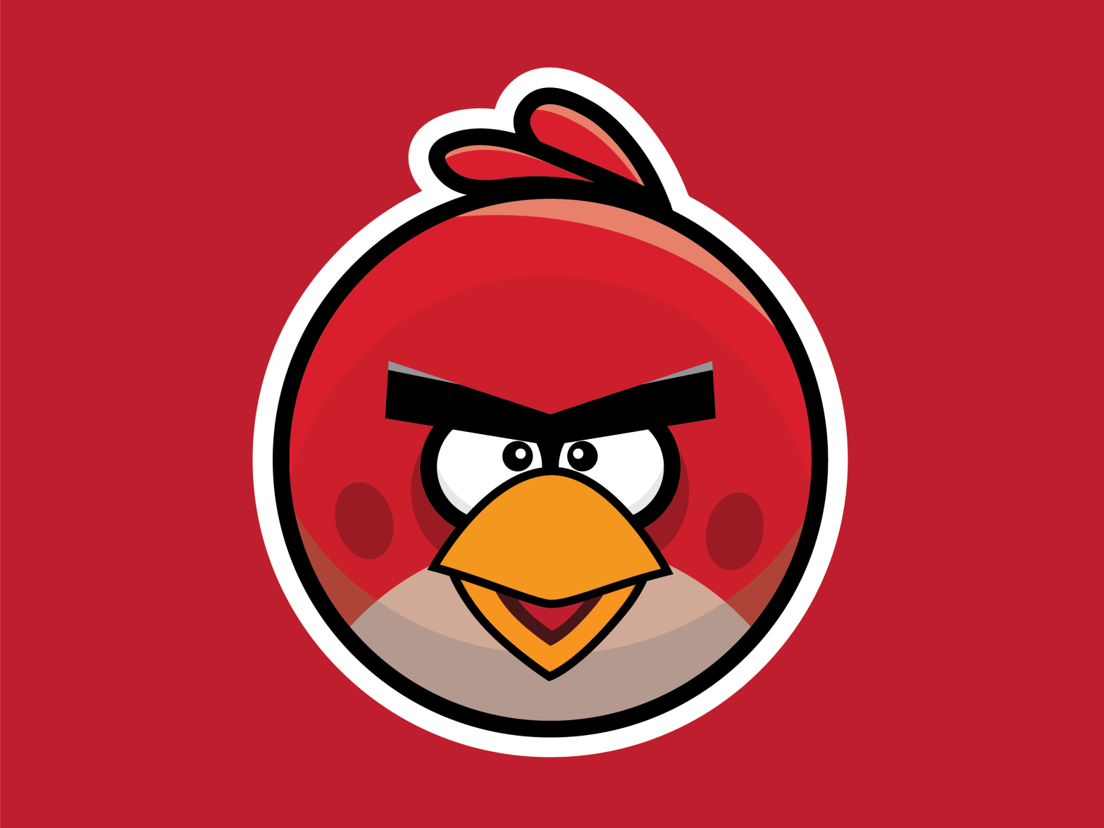 Sticker Angry Bird Red by vijaykmalabar on Dribbble