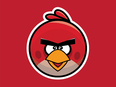 Sticker Angry Bird Red