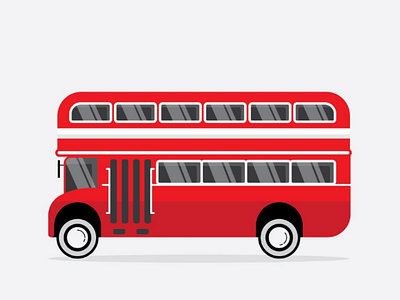 Red Bus Flat Design bus flat design red illustrator