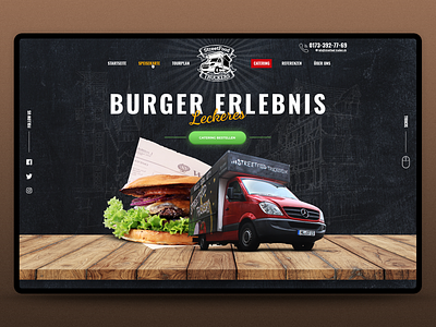 catering in germany design illustration landing page web