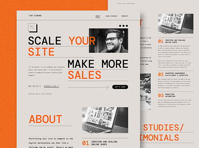 Tim Cibene Landing Page agencies bauhaus digital agency landing page mono simple swiss ui ux website