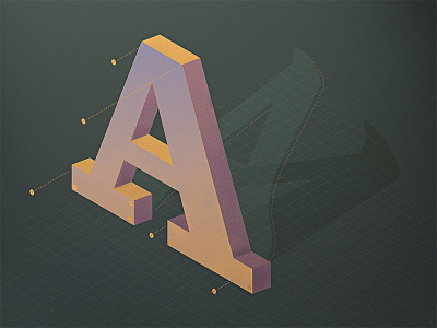 a a grid isometric lettering spooky type typefight