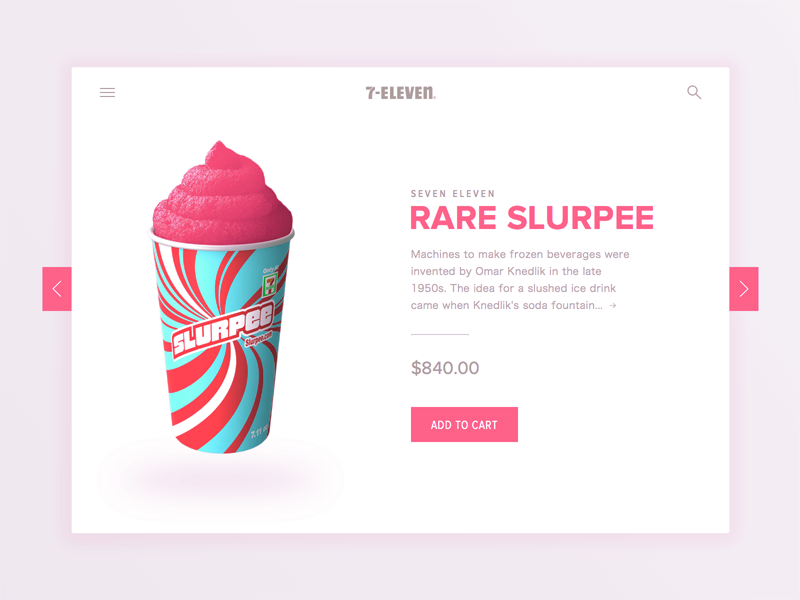 A Rare Slurpee 711 dailyui grid kanye mystical pink rare slurpee space ui veryrare