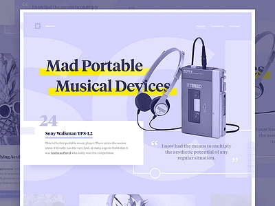 Sony grids layout sony type ui walkman web