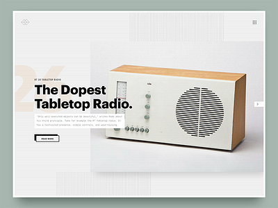 Dope Radio clean dieter rams dope grid radio type ui website