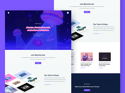 Blackformat Homepage Alt blackformat landing page layout purple web design website