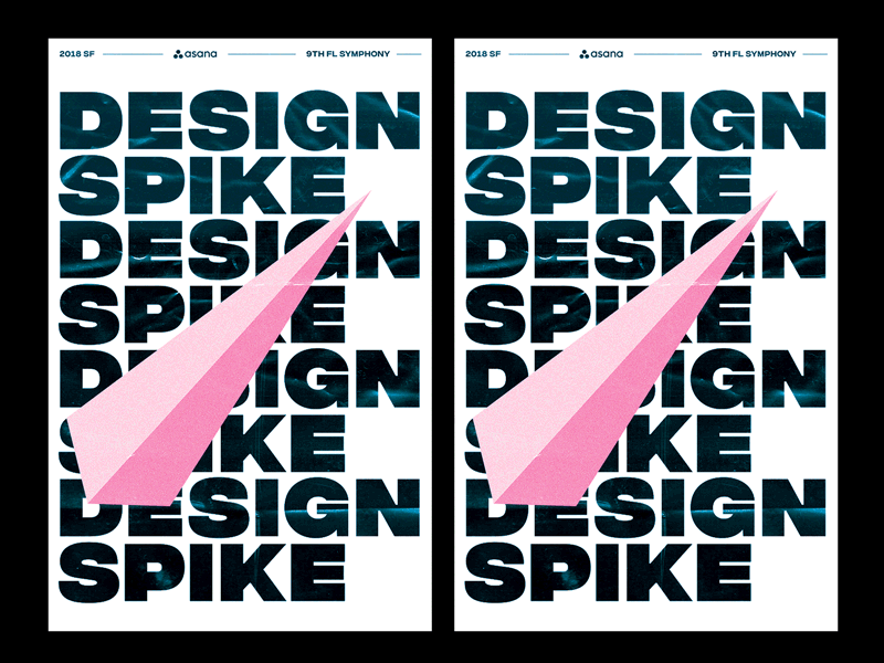 Design Spike—01 3d asana c4d design design spike grid illustration layout paper pink poster poster art product design riso risograph spiky texture type typography