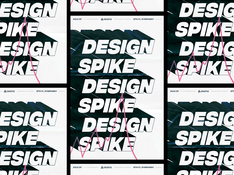 Design Spike—03 3d asana crayon design design spike grid illustration layout perspective pink poster product design riso texture type