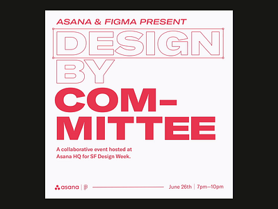 SF Design Week—Design by Committee animation asana circus design week figma grid layout sf design week sound stickers trash dinosaur typography