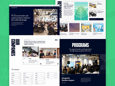 DesignerFund redesign — Homepage designerfund editorial grid landing page layout type typography ui