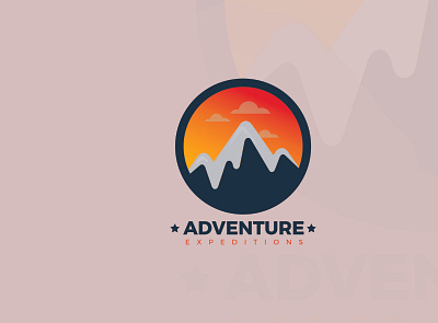 Adventure Exp design icon logo minimal typography vector website