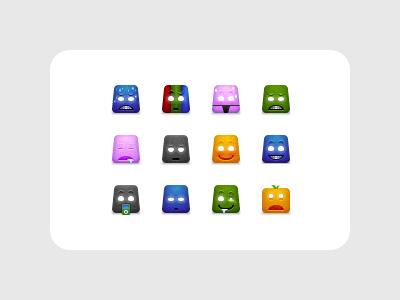 Bloks avatars fireworks icons