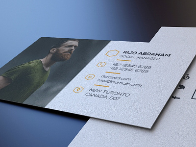 Clean business Card Free business card free psd template