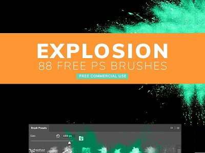 Free Explosion Photoshop Brushes