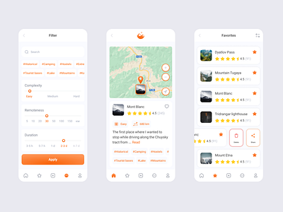 Travel app design location app map tracker tracking app ui ux
